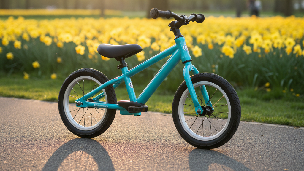 Grafika pokazująca rowerek biegowy dla dziecka